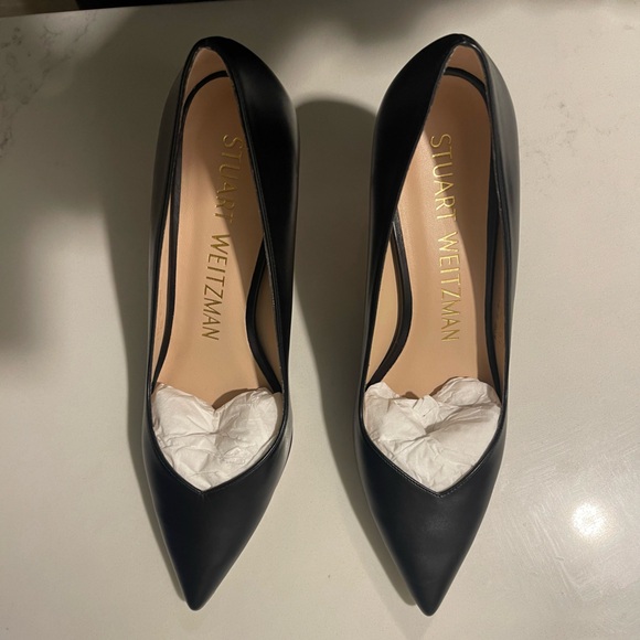 Stuart Weitzman Anny 70 Black leather pumps (brand new) size 37 - Picture 4 of 9
